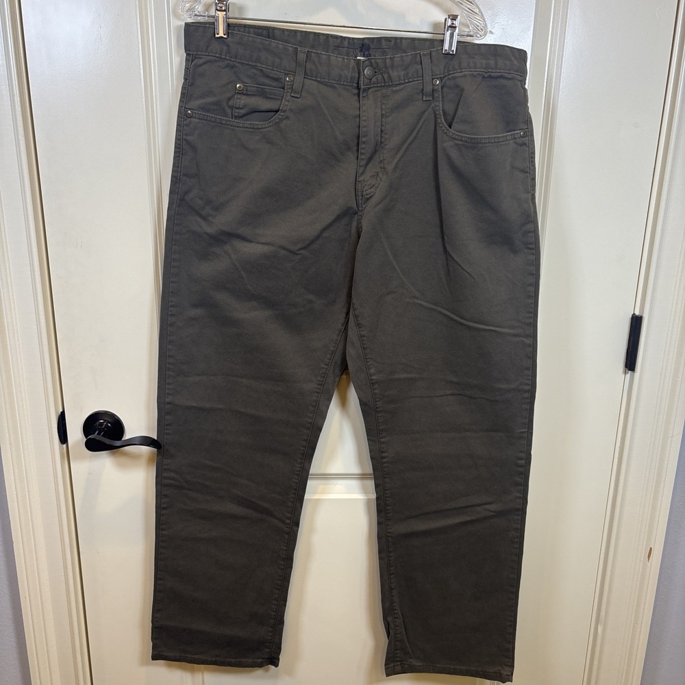 Ocean & Coast Men's Olive Brown Pants Size 38x32 100% Cotton Casual Business